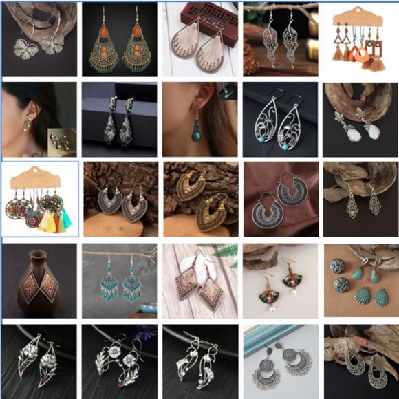 ๐50% OFF/3+...Antique Style Poppy Flower Dangle Earrings - Picture 10 of 10